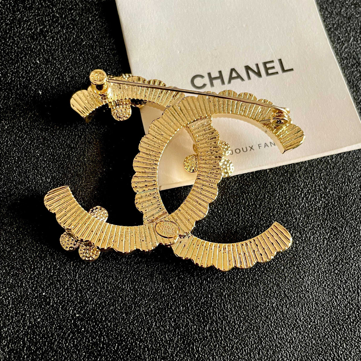 Signature Emblem Brooch in Polished Metal-Tone – Design 060 main product view