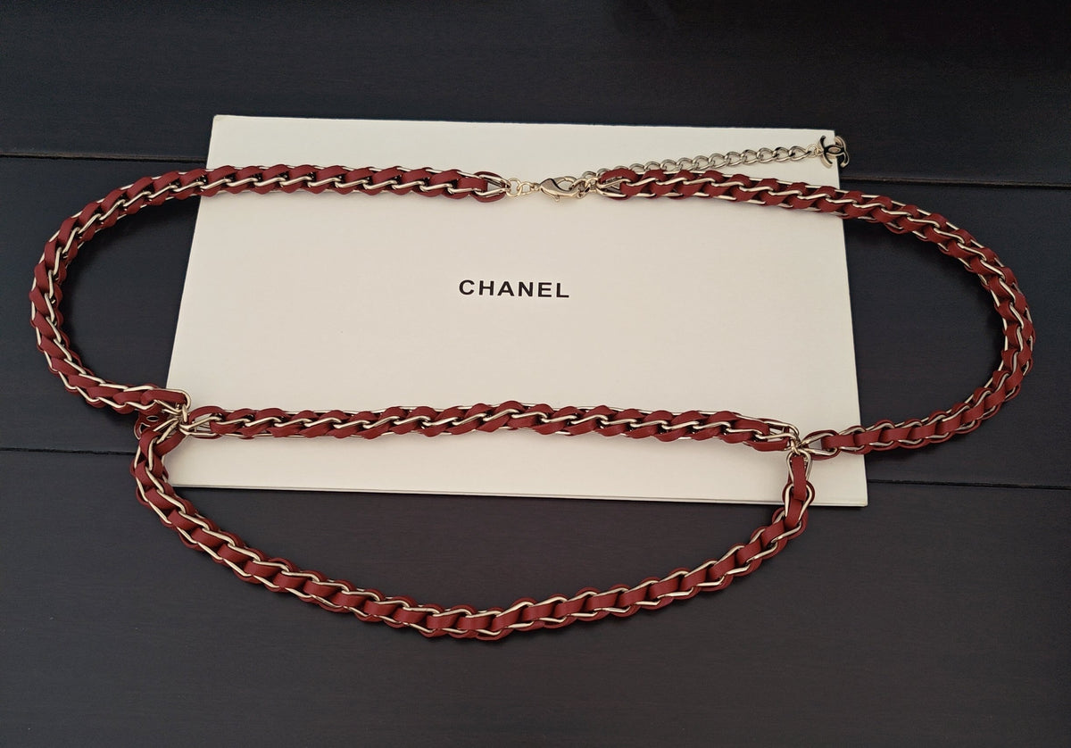 Signature Emblem Jewelry Accessory in Gold-Tone – Red Detail main product view