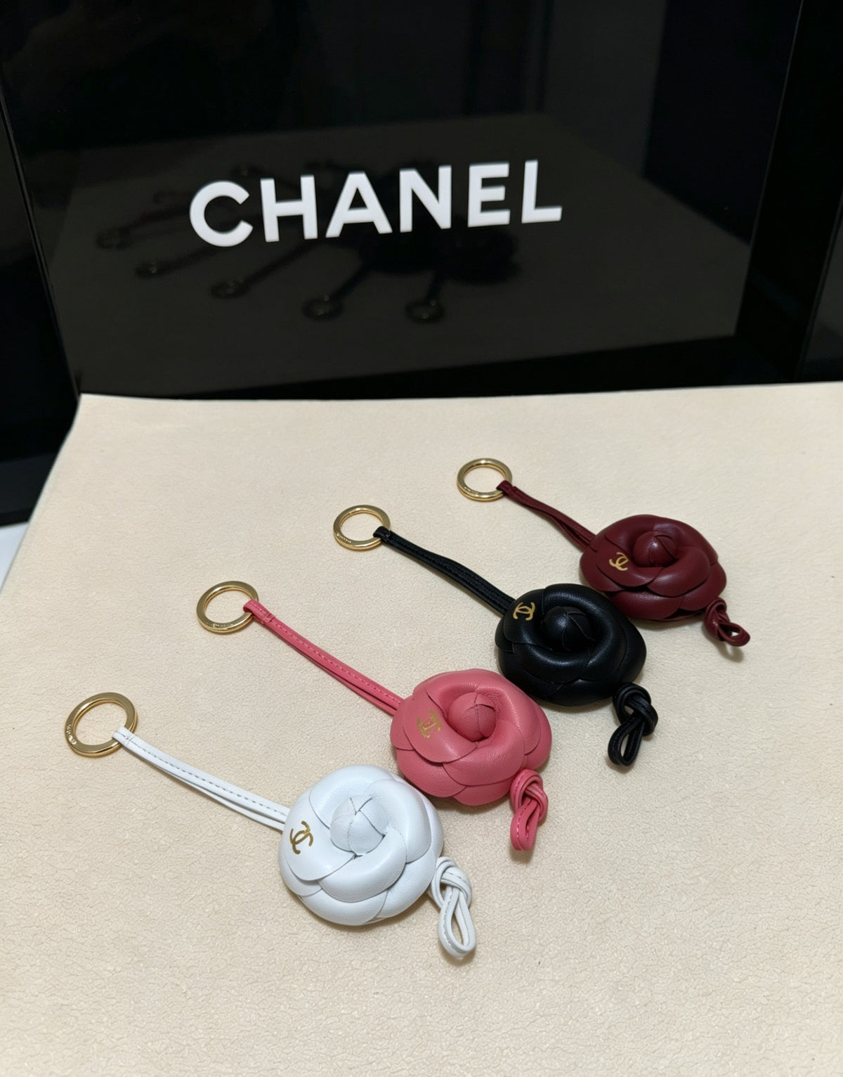 Camellia Jewelry Accessory in Polished Metal-Tone – Camellia Detail – Design 004 styled product view