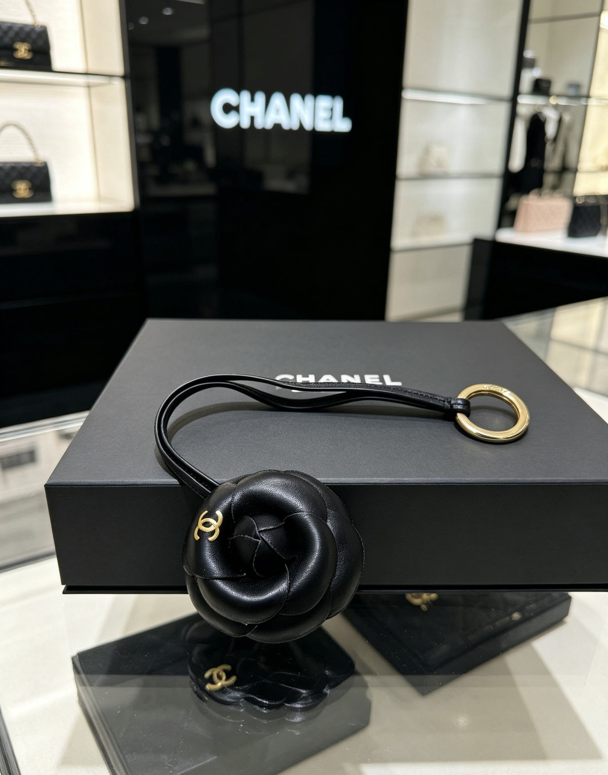 Camellia Jewelry Accessory in Black-Tone front product view