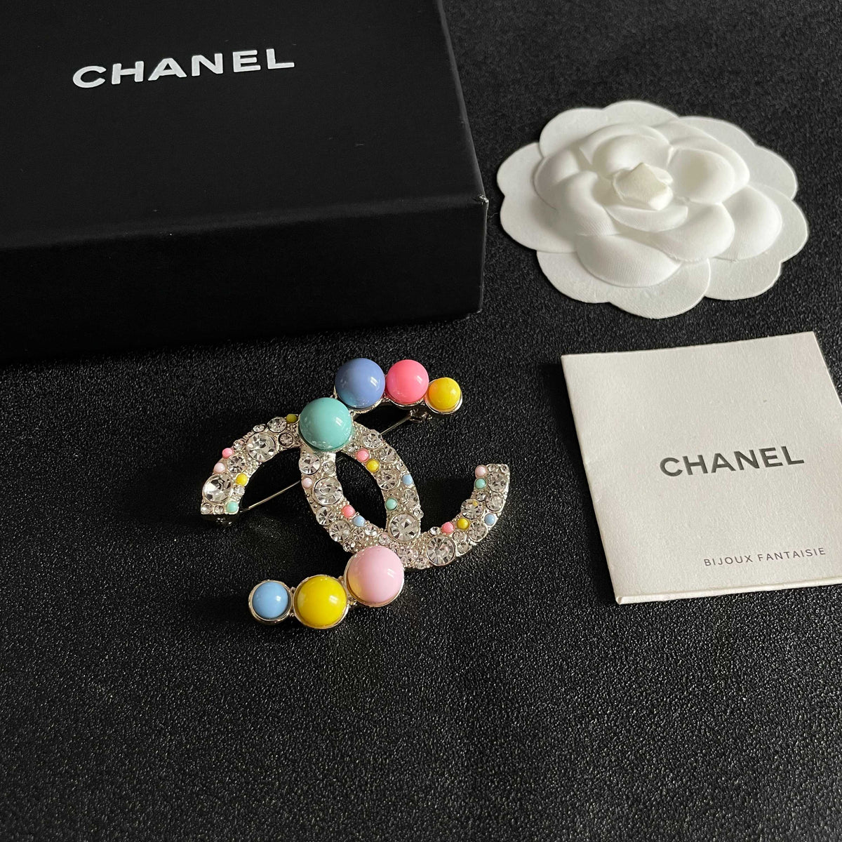 Signature Emblem Brooch in Polished Metal-Tone – Design 016 styled product view