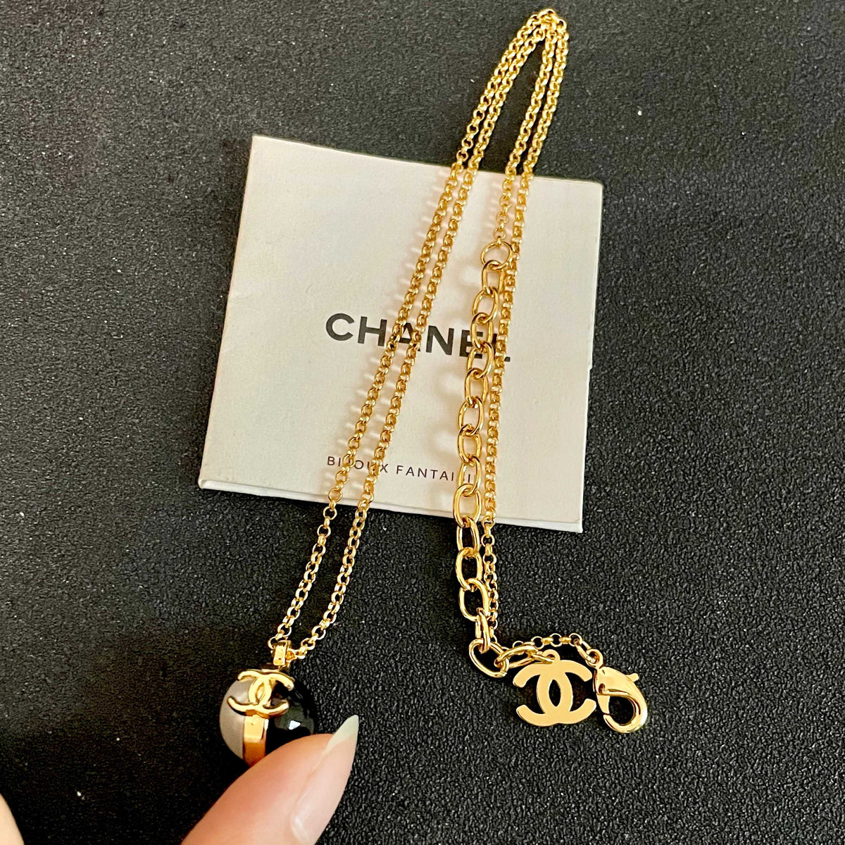 Signature Emblem Pendant Necklace in Polished Metal-Tone – Design 031 detail view