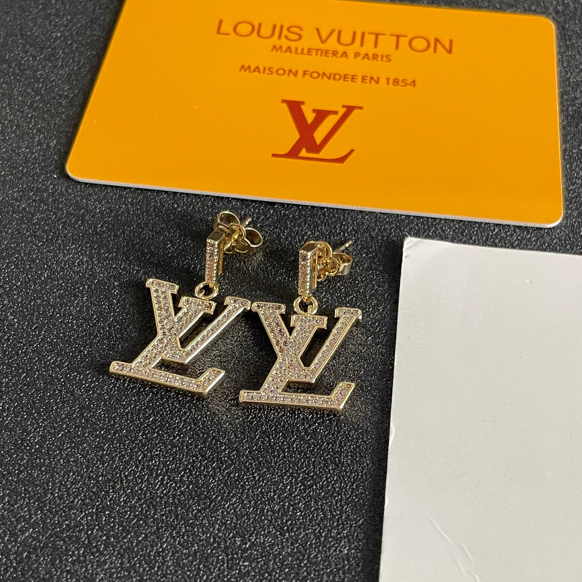 Geometric Emblem Stud Earrings in Polished Metal-Tone – Design 009 main product view