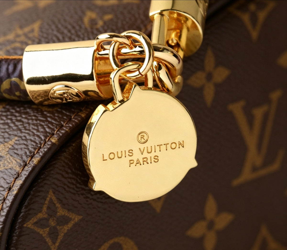 Lock Bracelet in Polished Metal-Tone close-up detail