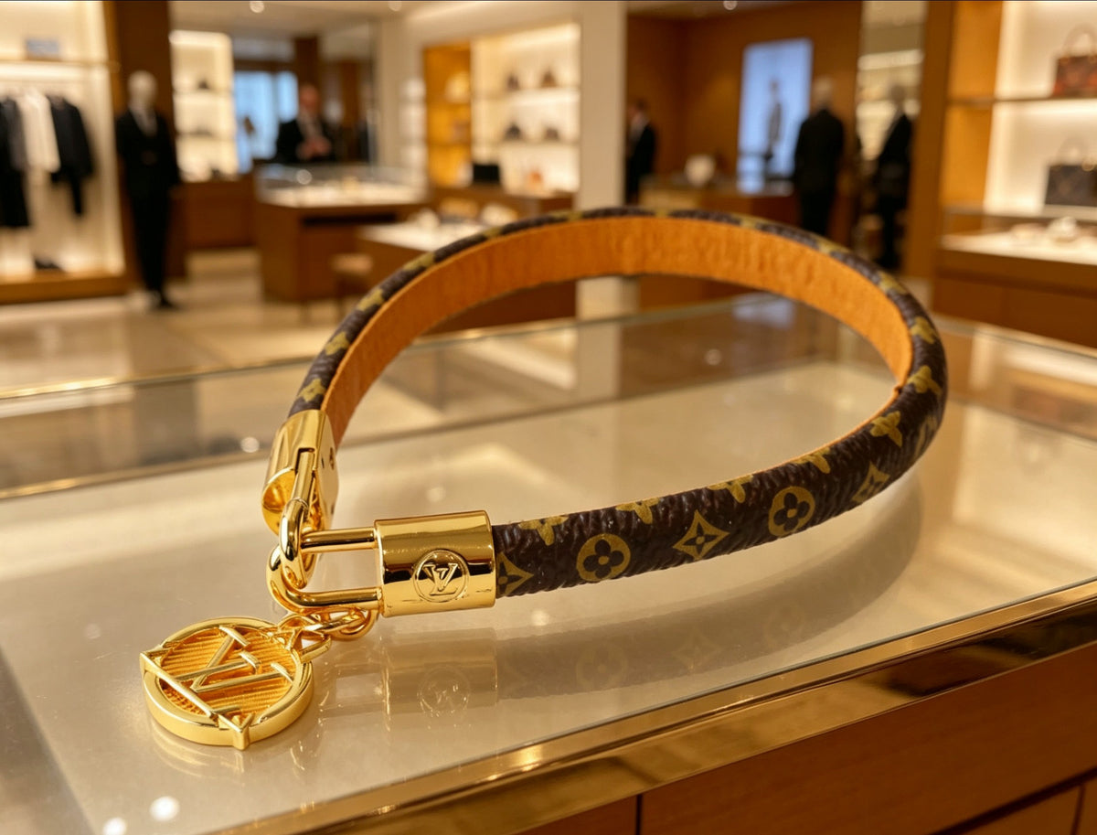 Lock Bracelet in Polished Metal-Tone front product view
