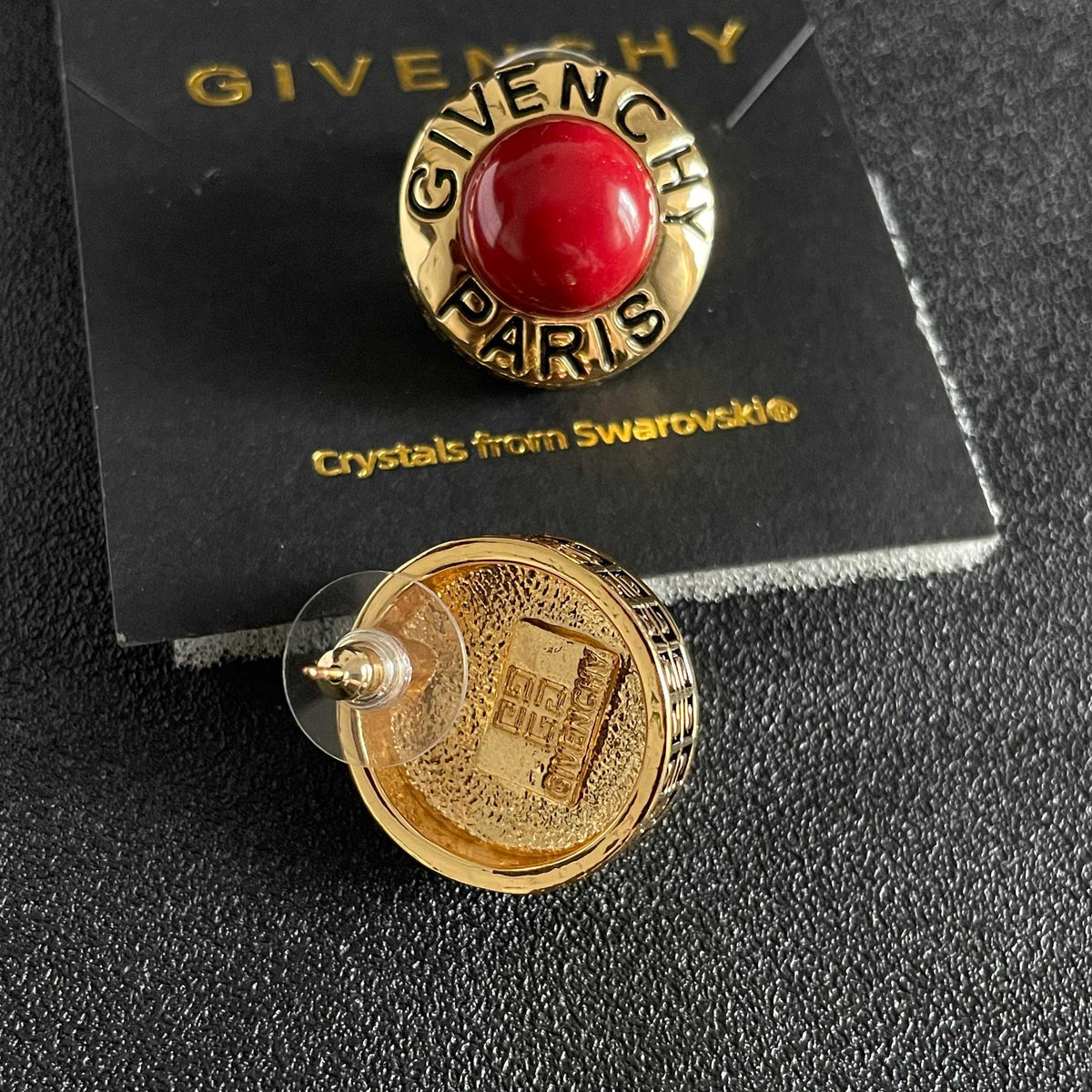 Round Emblem Stud Earrings main product view