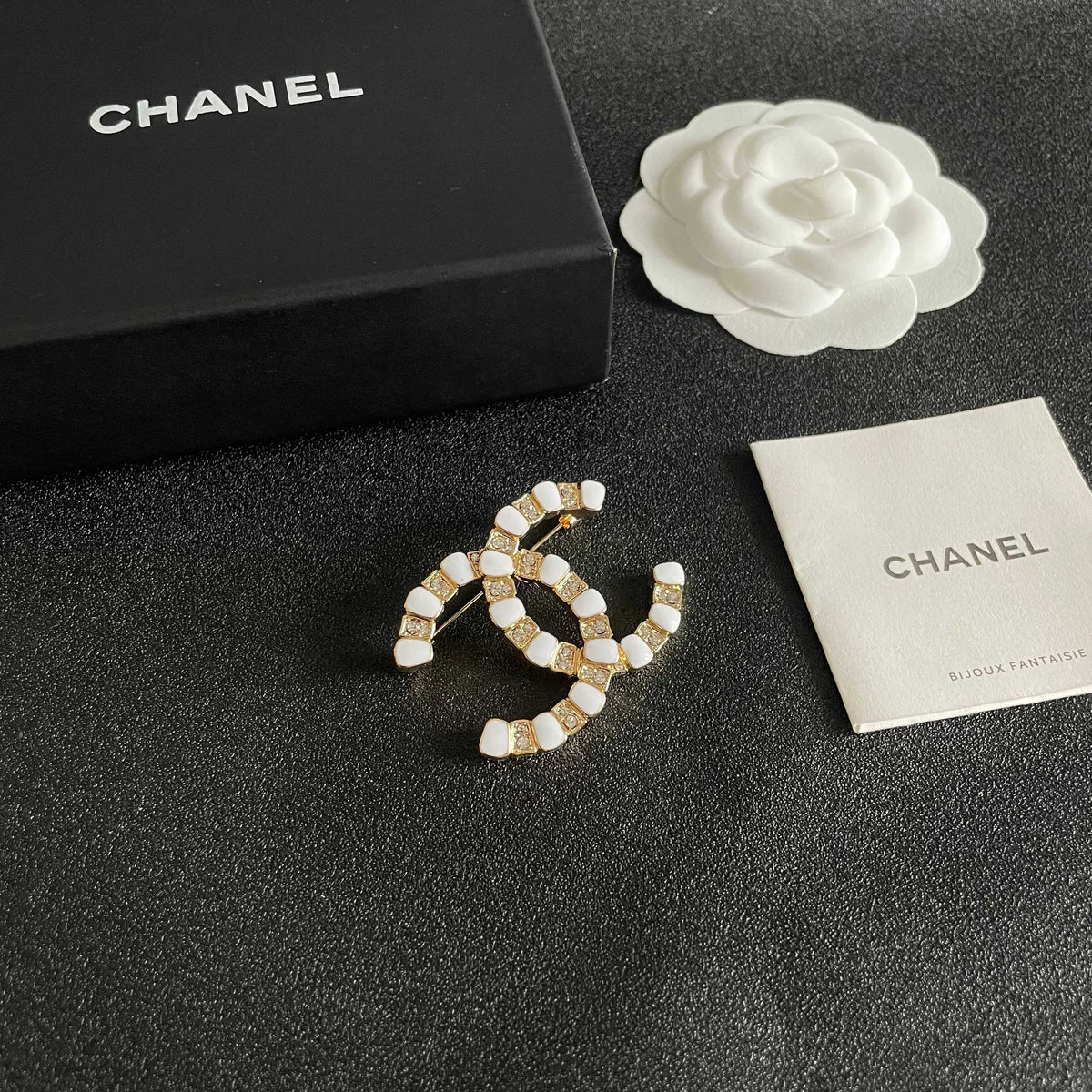 Signature Emblem Brooch in Polished Metal-Tone – Design 012 styled product view