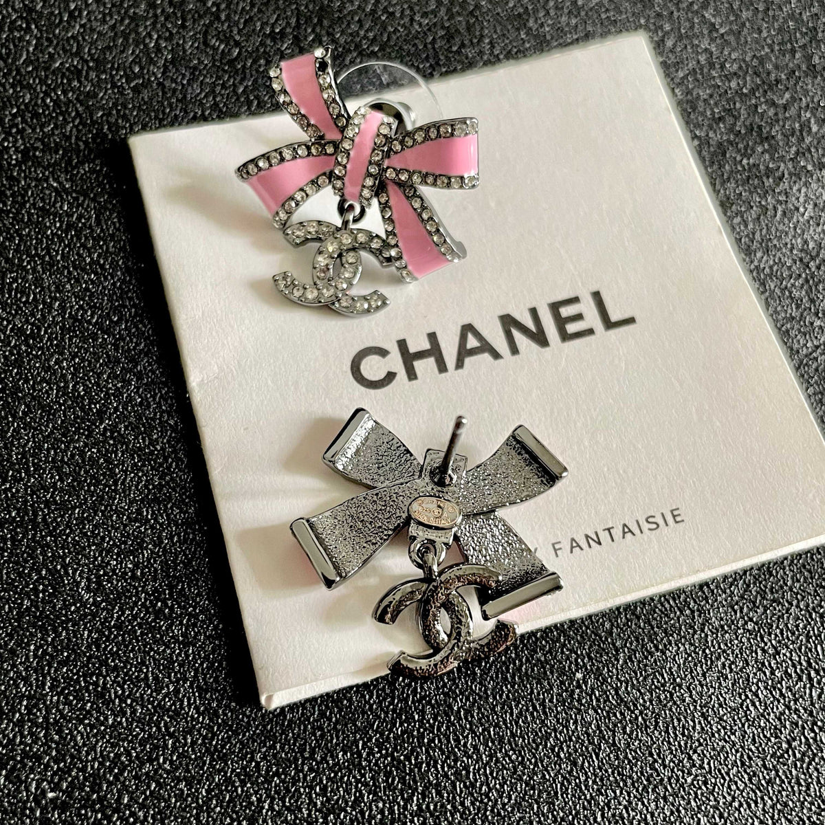 Double-C Emblem Crystal-Accent Statement Earrings – Design 004 main product view