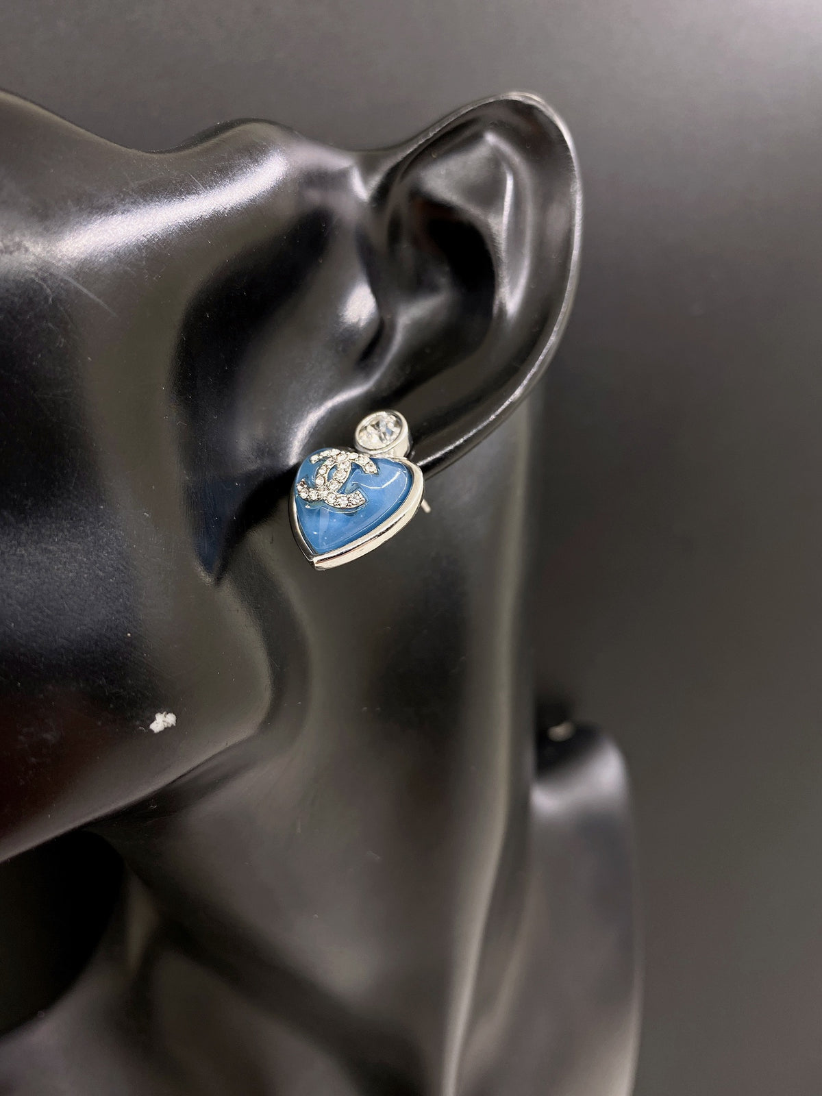 Heart Stud Earrings in Gold-Tone – Heart Detail front product view