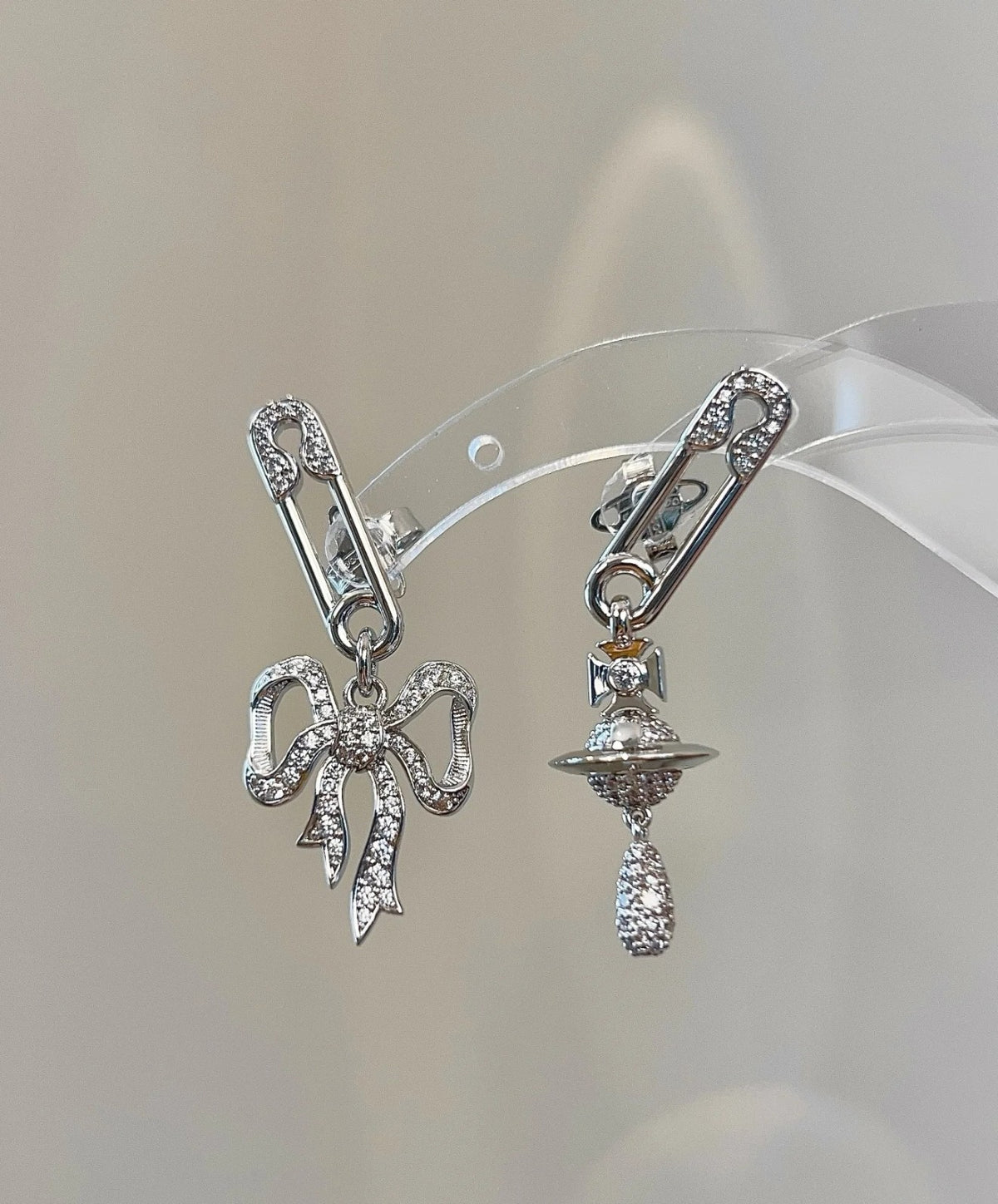 Orb Jewelry Accessory in Polished Metal-Tone – Design 025 side detail