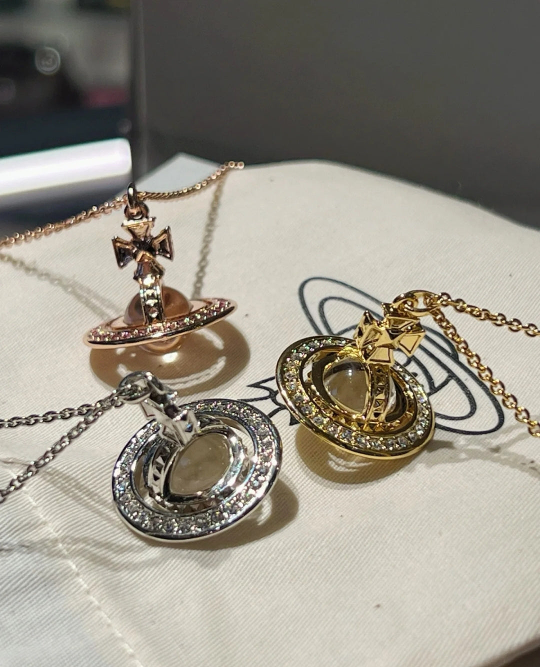 Orb-Inspired Emblem Jewelry Accessory in Polished Metal-Tone – Design 037 styled product view