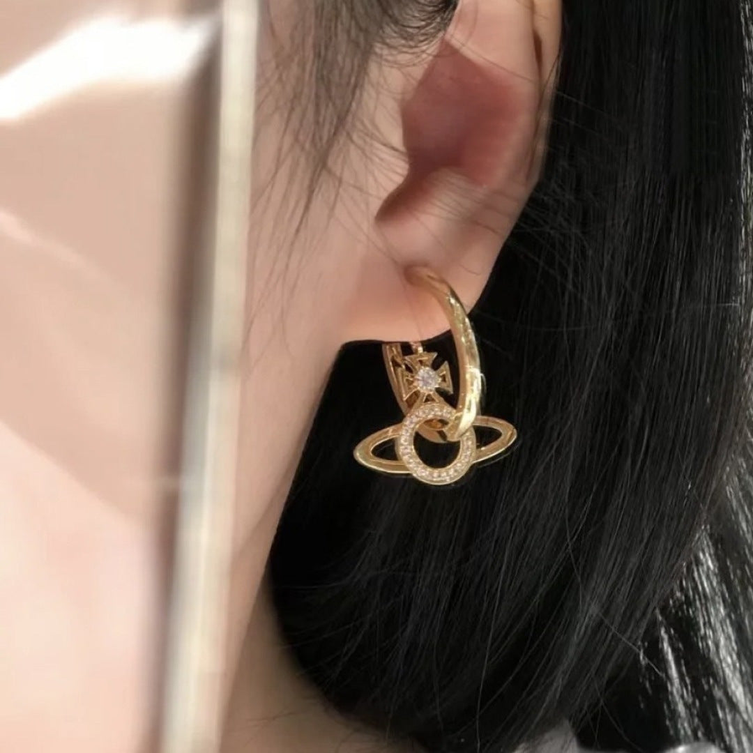 Orb Statement Earrings in Polished Metal-Tone – Design 001 main product view