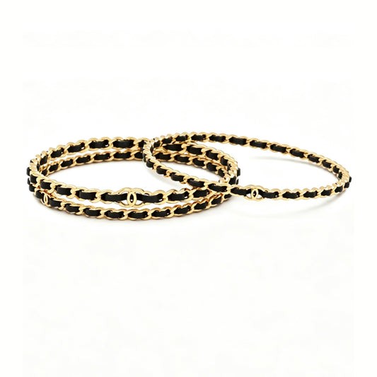 Signature Emblem Bangle in Black-Tone main product view
