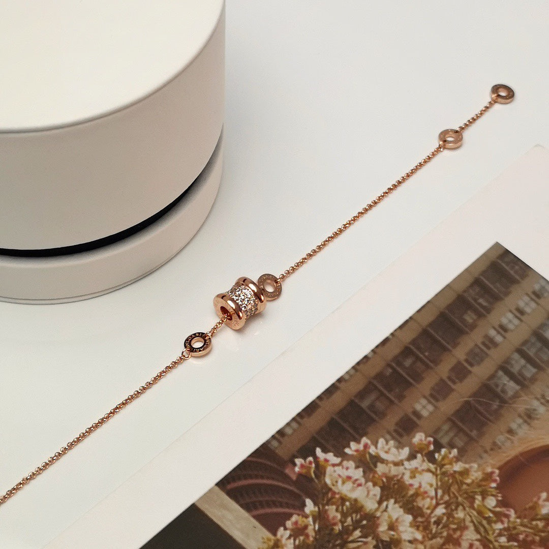 Geometric Emblem Bracelet in Rose-Gold-Tone main product view