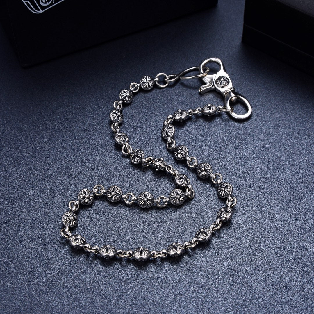 Signature Emblem Jewelry Accessory in Polished Metal-Tone – Design 065 front product view