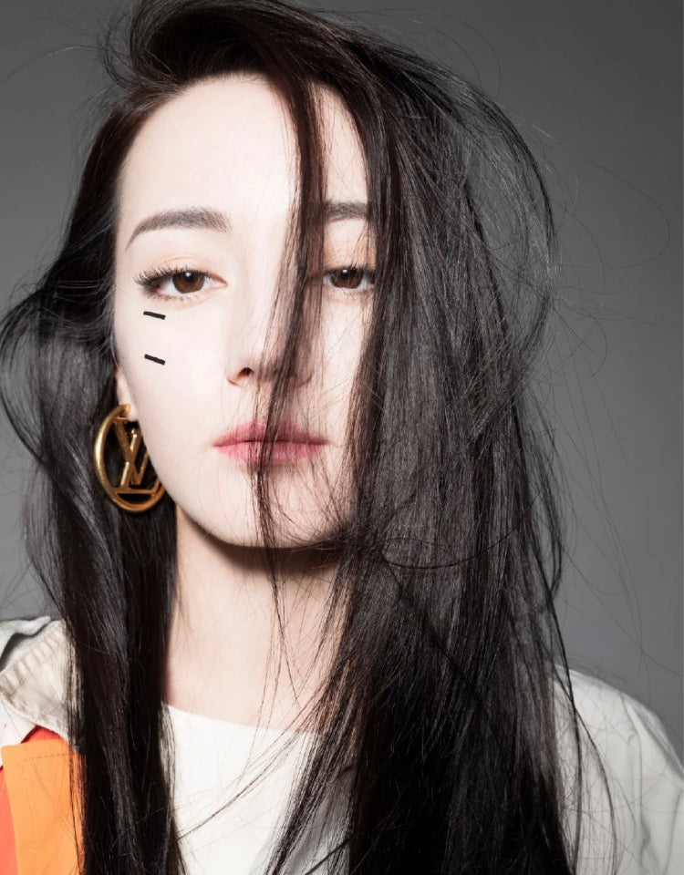 Round Statement Earrings in Gold-Tone – Design 004 front product view