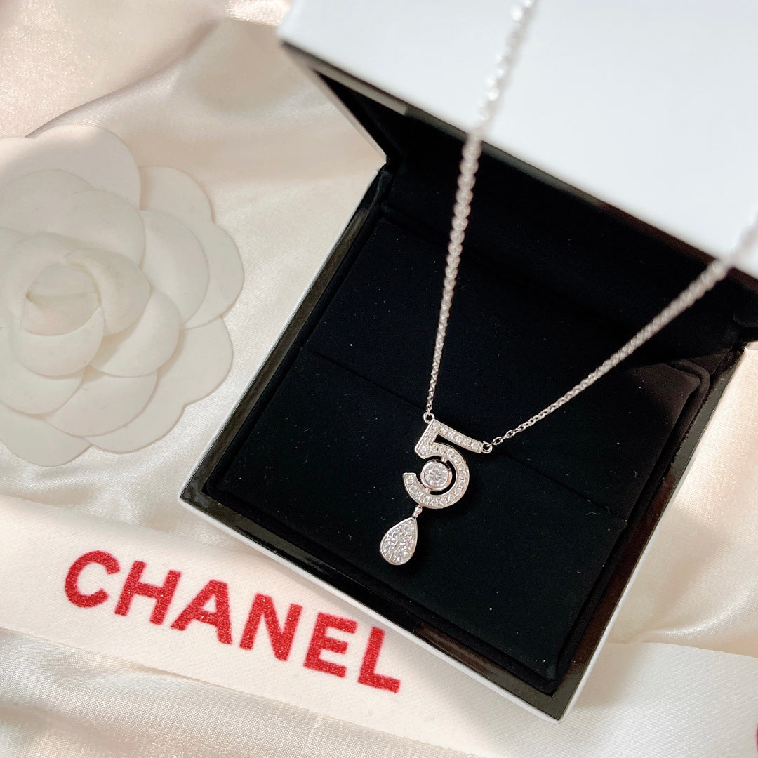 Signature Emblem Pendant Necklace in Polished Metal-Tone – Design 037 detail view