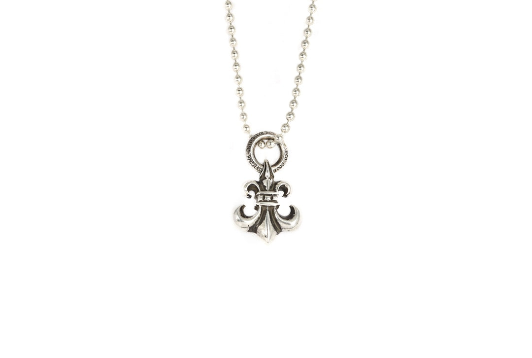 Signature Emblem Pendant in Polished Metal-Tone – Design 003 front product view