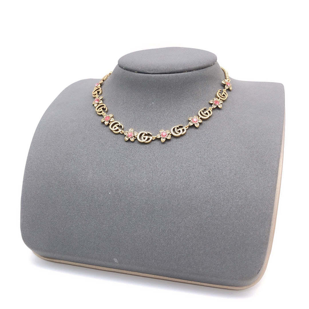Geometric Emblem Pendant Necklace in Polished Metal-Tone – Design 002 main product view