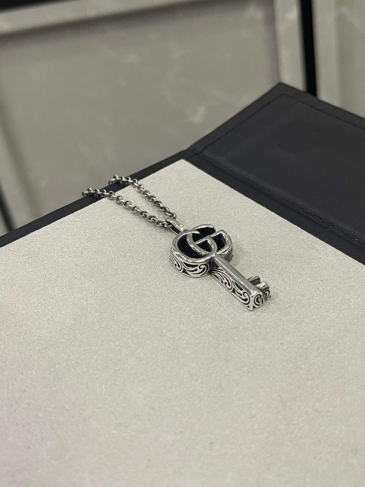 Geometric Emblem Jewelry Accessory in Polished Metal-Tone – Design 018 front product view