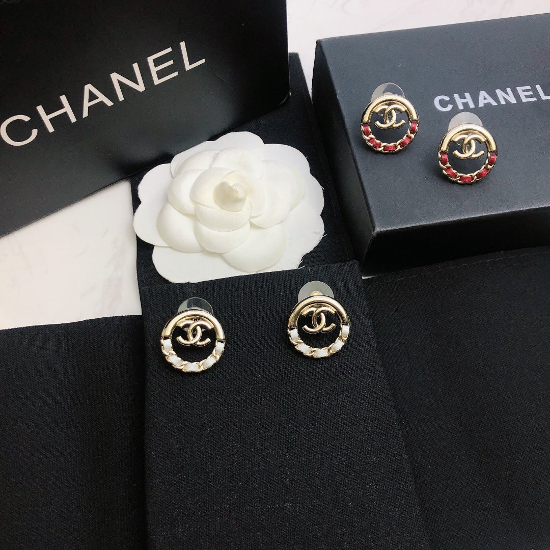 Signature Emblem Statement Earrings in Gold-Tone – Design 017 side detail