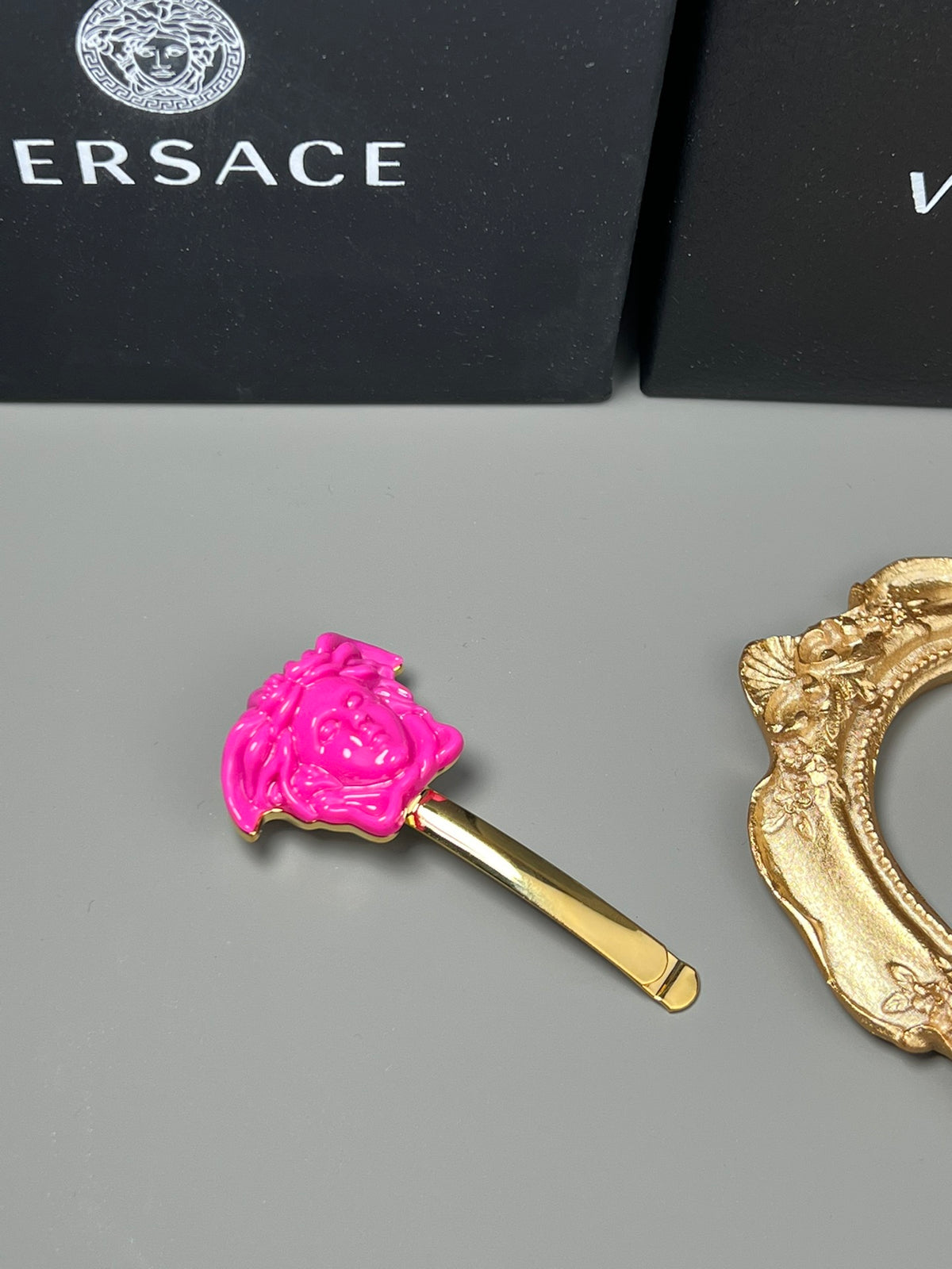 Statement Emblem Jewelry Accessory in Polished Metal-Tone – Design 03 styled product view