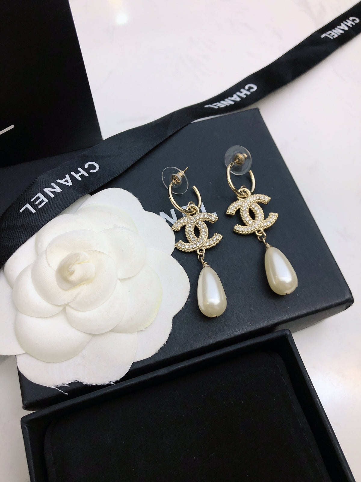 Signature Emblem Stud Earrings in Polished Metal-Tone – Design 091 styled product view