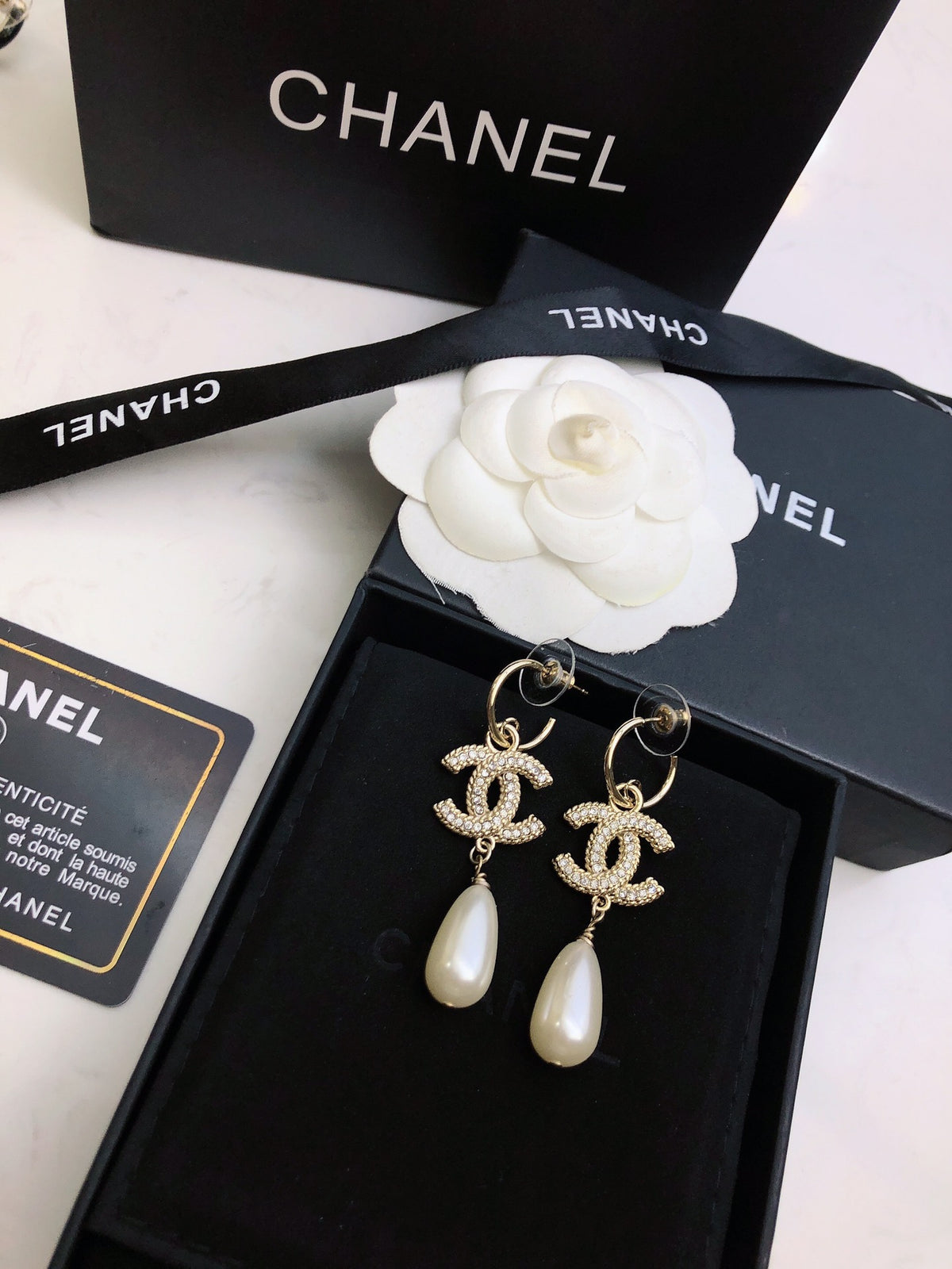 Signature Emblem Stud Earrings in Polished Metal-Tone – Design 091 main product view