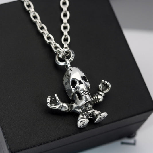 Signature Emblem Pendant Necklace in Polished Metal-Tone – Design 067 main product view
