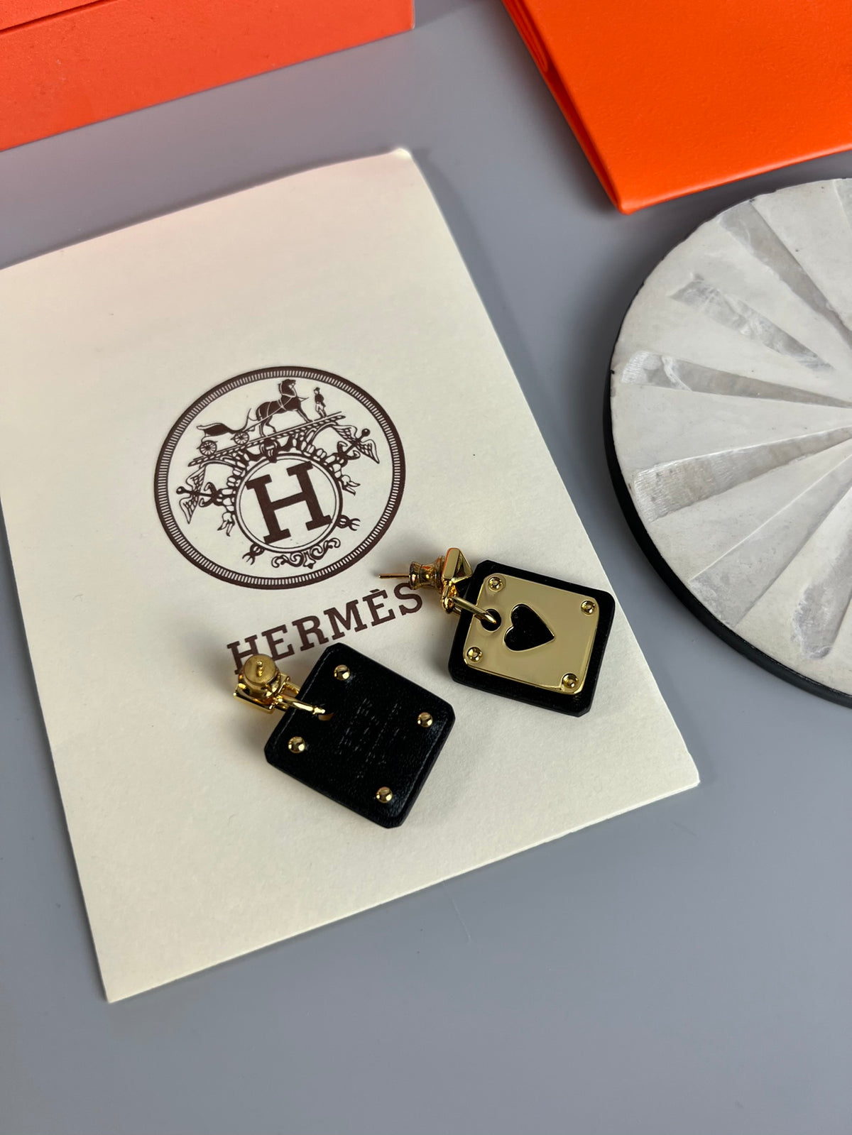 Horse Statement Earrings in Gold-Tone close-up detail