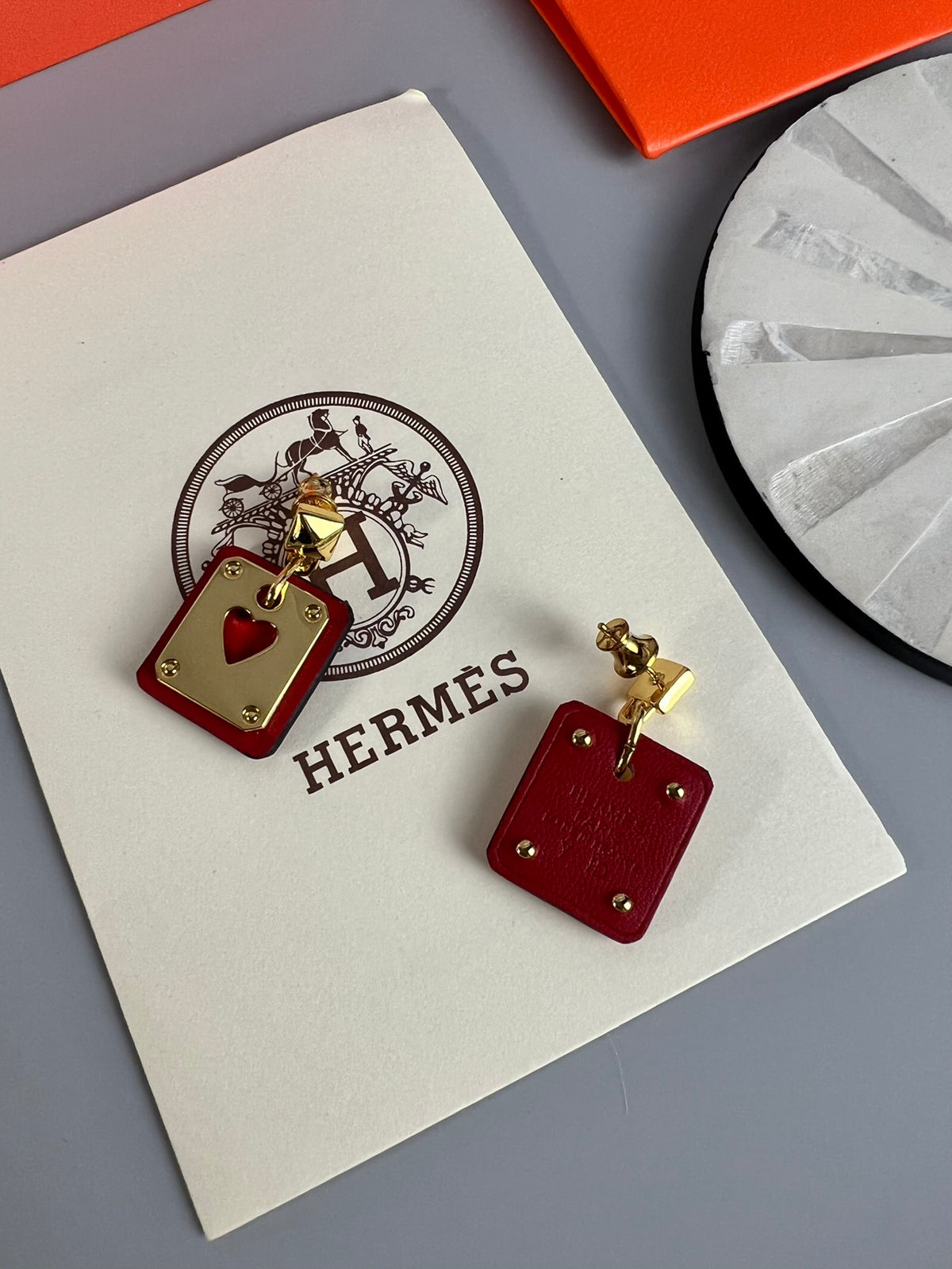 Horse Statement Earrings in Gold-Tone side detail