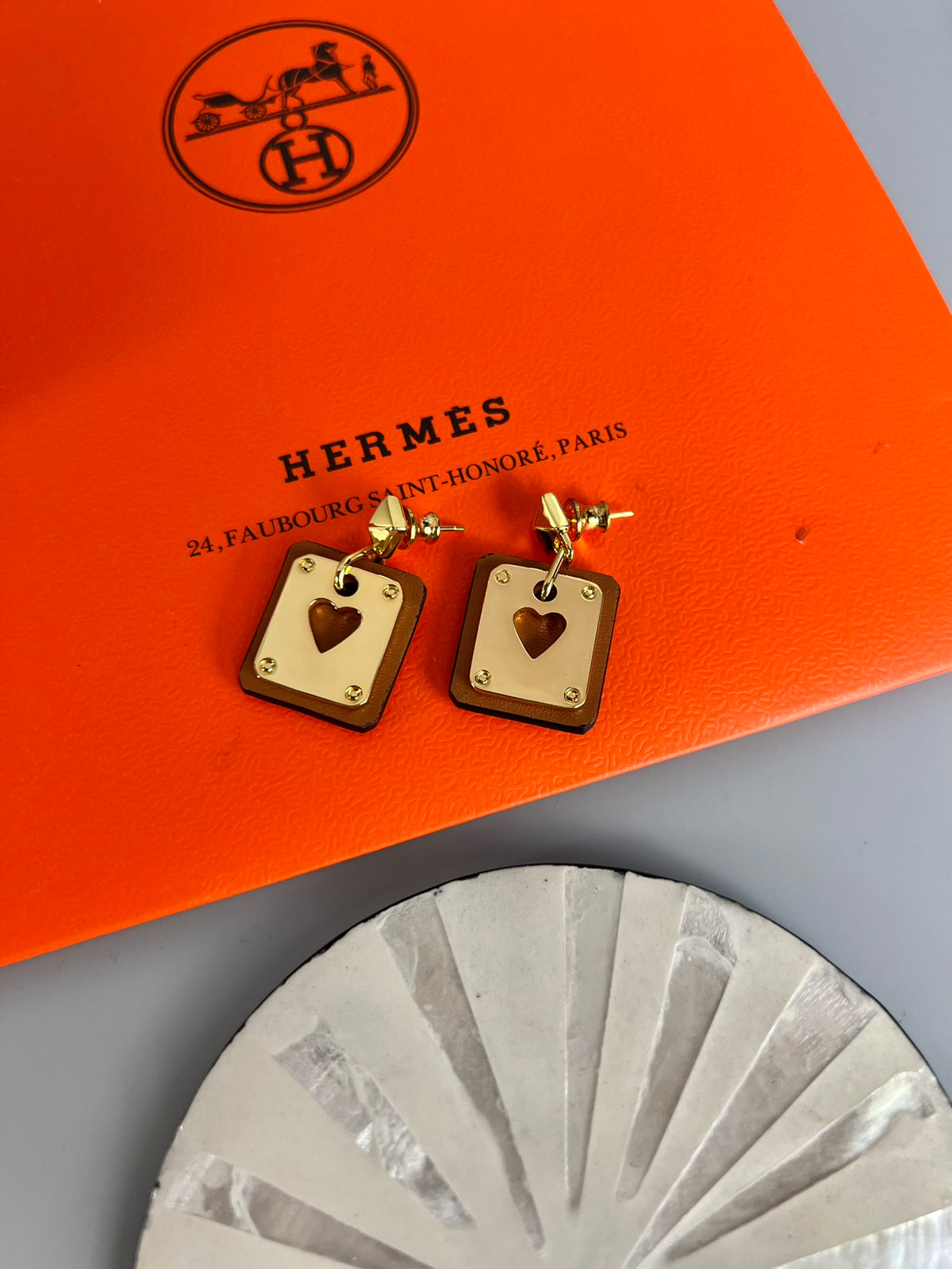 Horse Statement Earrings in Gold-Tone detail view