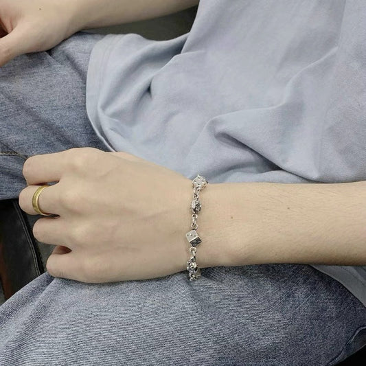 Signature Emblem Bracelet in Polished Metal-Tone – Design 033 main product view