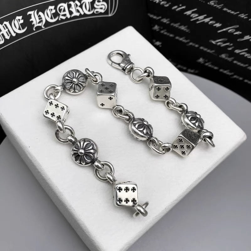 Signature Emblem Bracelet in Polished Metal-Tone – Design 033 front product view