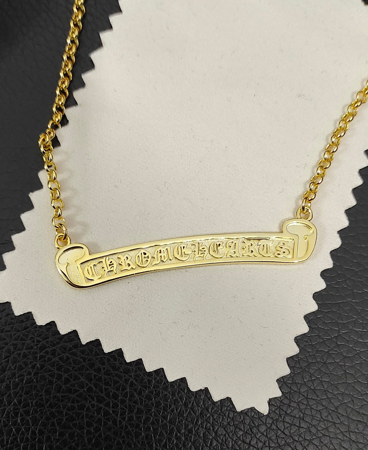 Gothic Emblem Pendant Necklace in Metal-Tone – Design 43 close-up detail