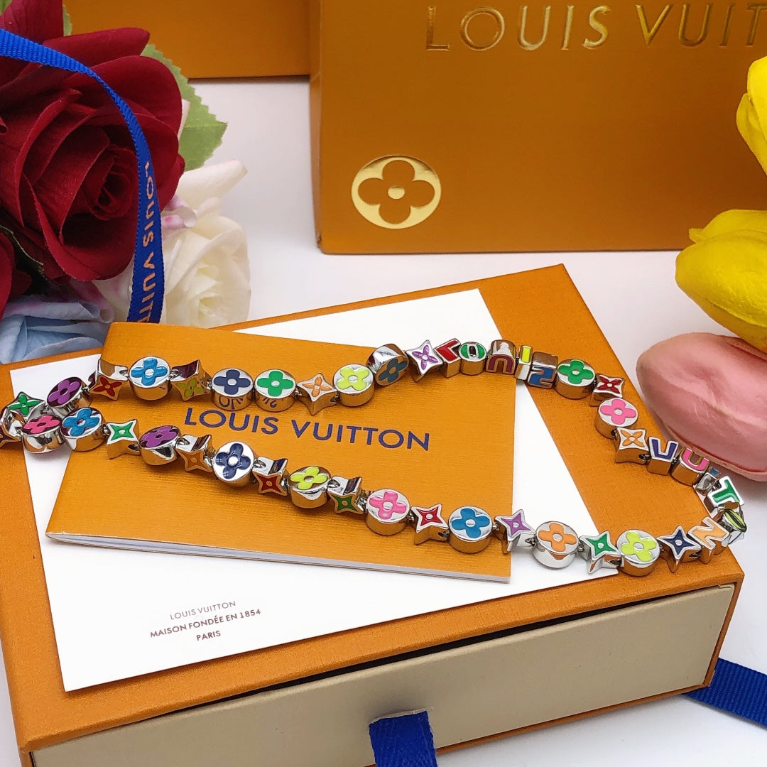 Letter Emblem Bracelet in Gold-Tone – Design 005 front product view