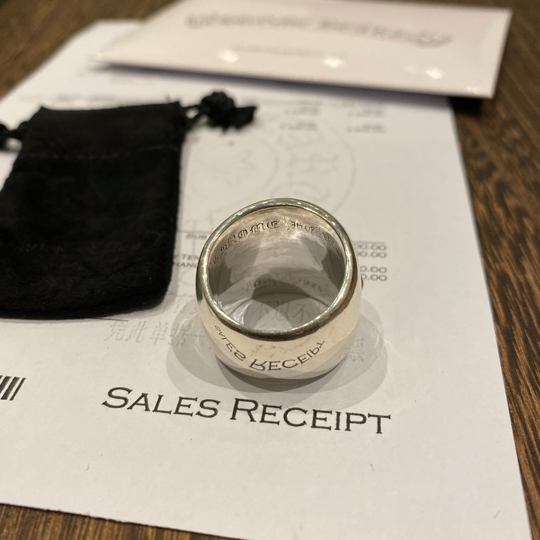 Signature Emblem Statement Ring in Polished Metal-Tone – Design 031 styled product view