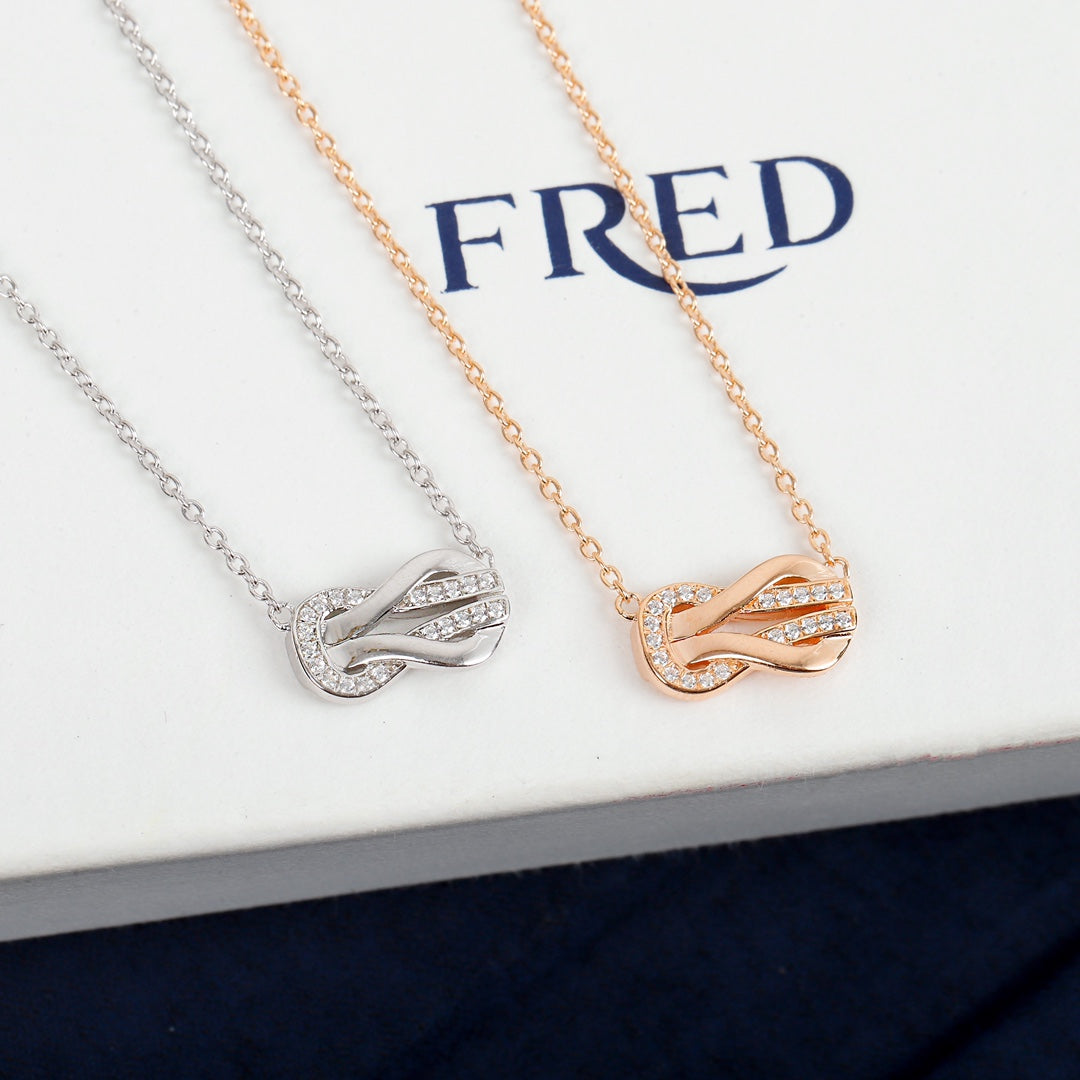 Signature Emblem Crystal-Accent Pendant Necklace – Design 004 front product view