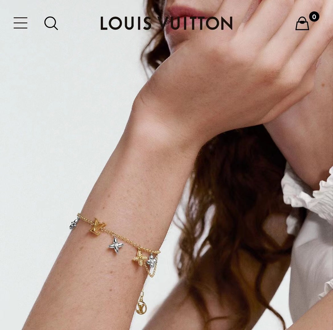 Geometric Emblem Bracelet in Polished Metal-Tone – Design 009 front product view