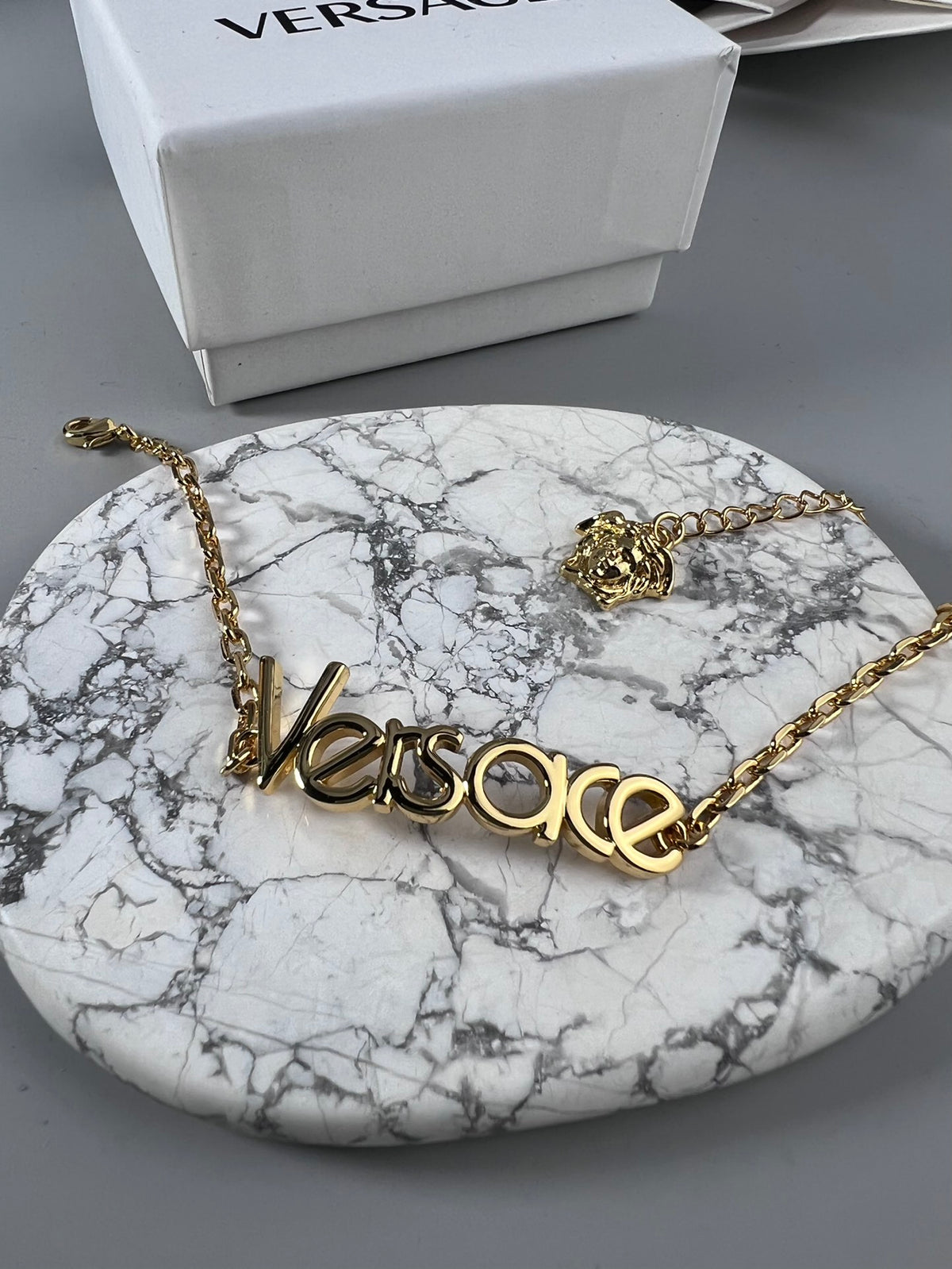 Statement Emblem Statement Bracelet in Polished Metal-Tone – Design 04 detail view