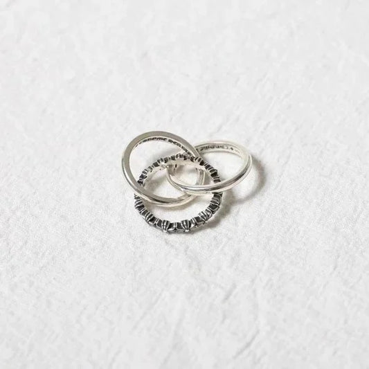 Gothic Emblem Statement Ring in Antique Silver-Tone main product view