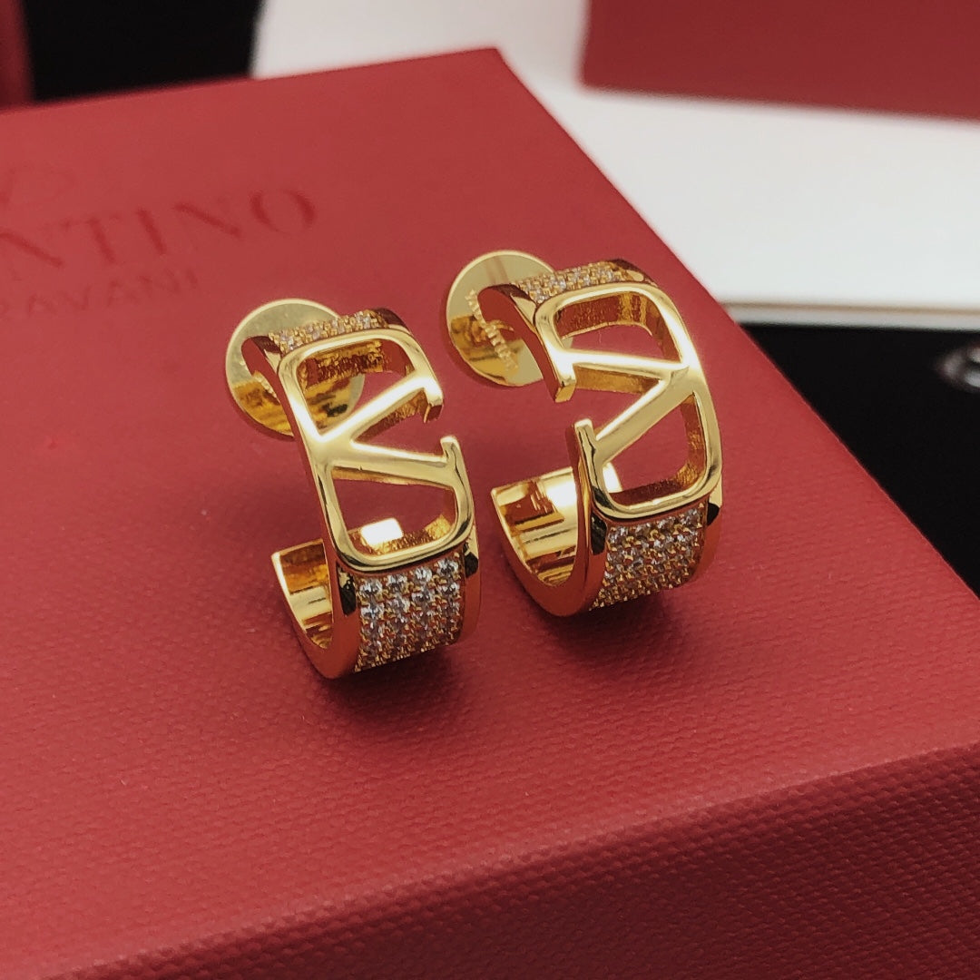 Moon Drop Earrings in Gold-Tone – Design 01 detail view