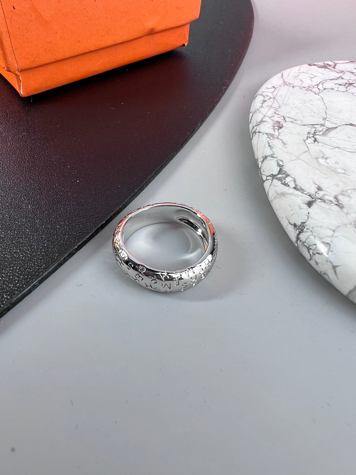 Horse Statement Ring in Polished Metal-Tone – Design 008 main product view