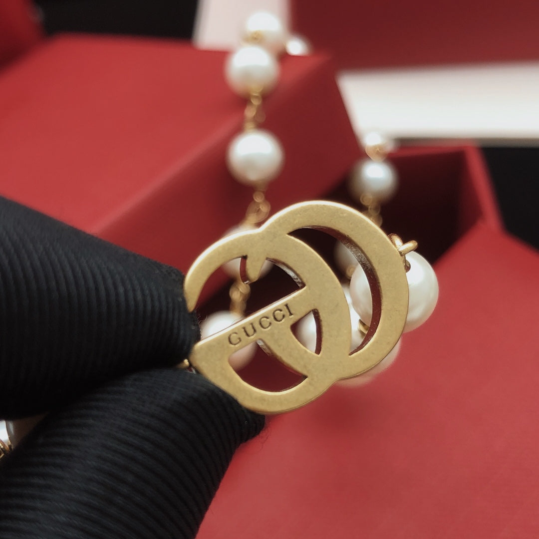Geometric Emblem Pendant Necklace in Gold-Tone – Design 012 styled product view