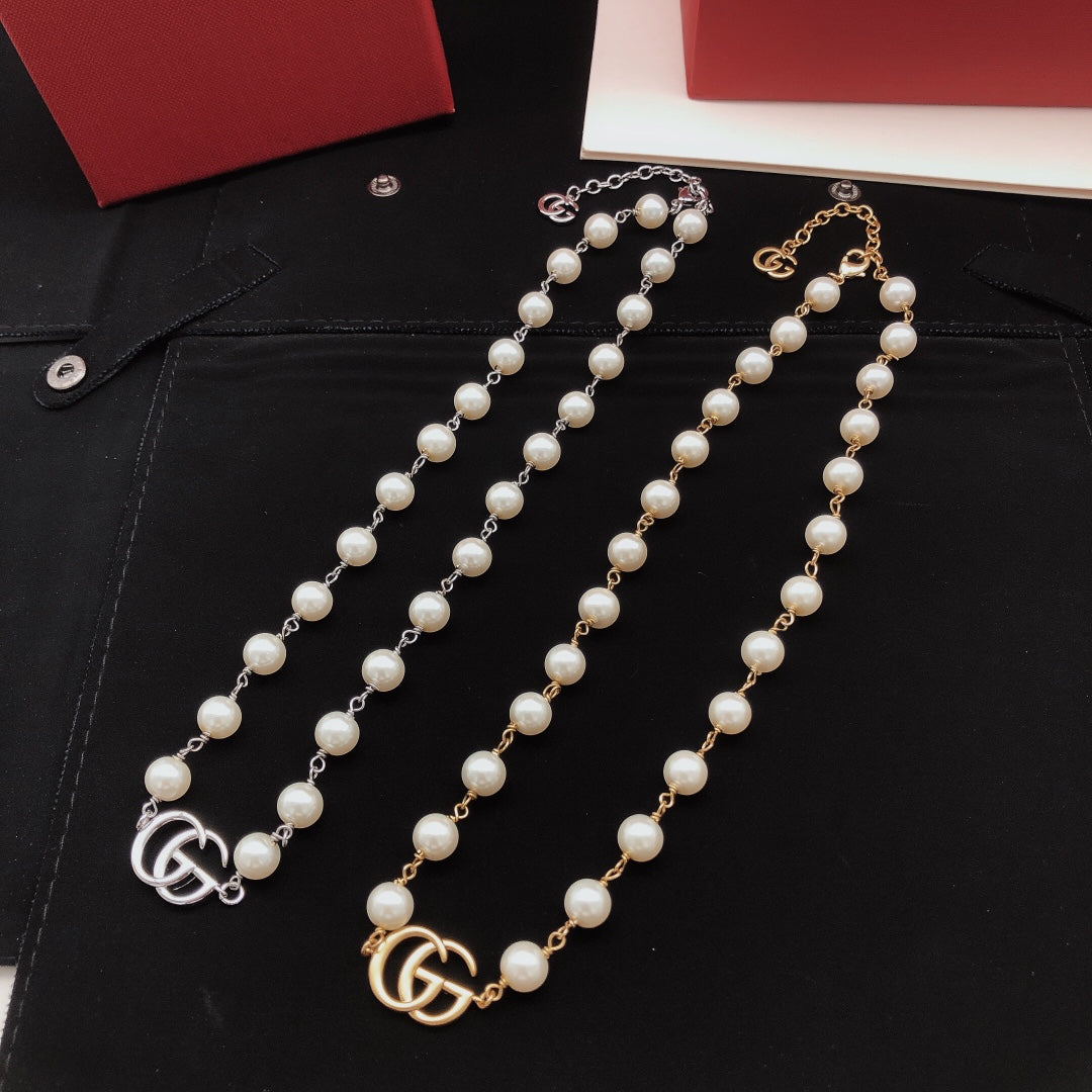 Geometric Emblem Pendant Necklace in Gold-Tone – Design 012 front product view
