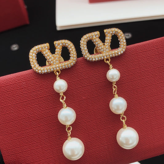 Signature Emblem Stud Earrings in Gold-Tone – Design 13 main product view