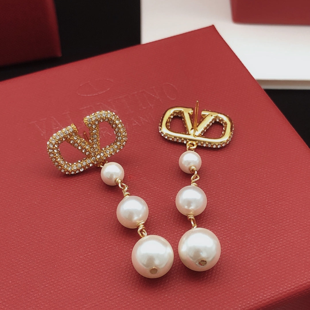 Signature Emblem Stud Earrings in Gold-Tone – Design 13 main product view