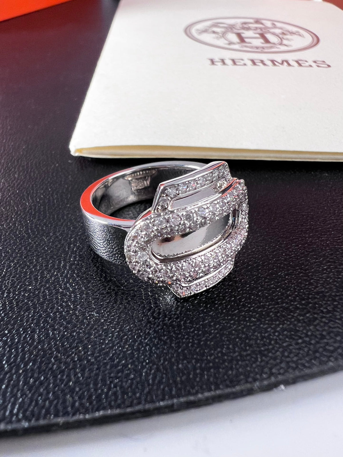 Horse Statement Ring in Polished Metal-Tone – Design 007 main product view