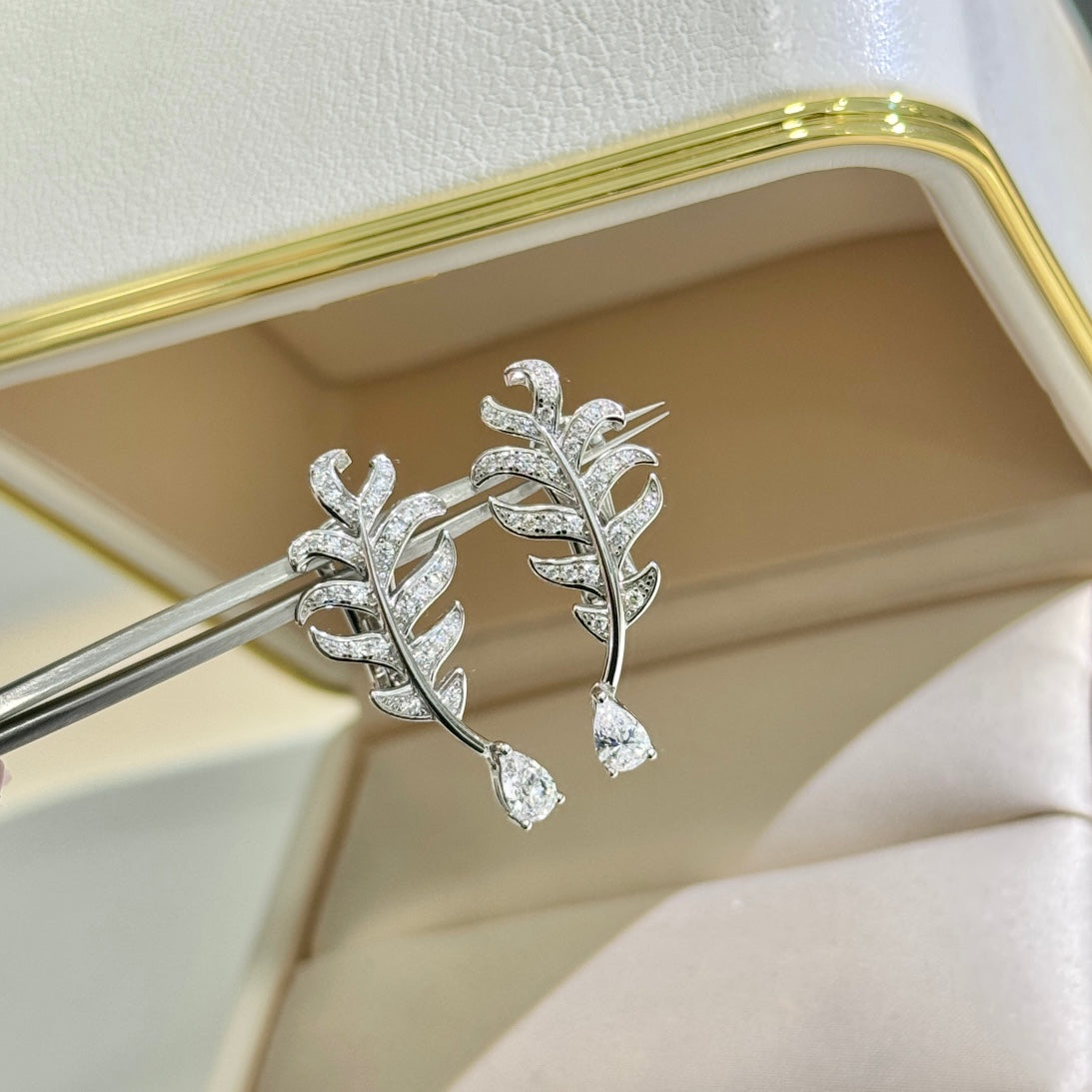 Signature Emblem Crystal-Accent Statement Earrings – Design 012 main product view