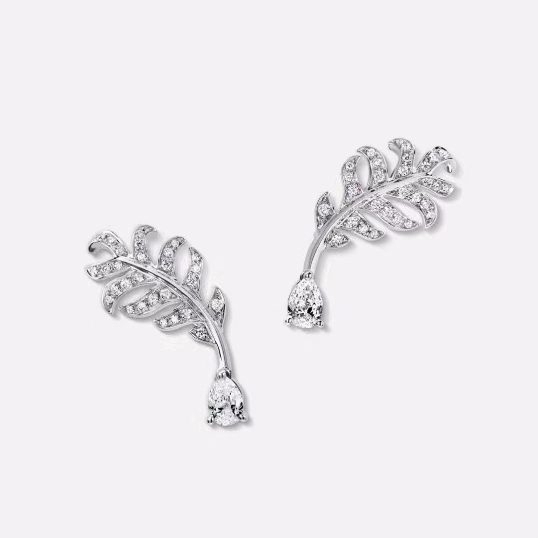 Signature Emblem Crystal-Accent Statement Earrings – Design 012 front product view